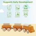 thumbnail image 4 of PlanToys® Cargo Train Wooden Montessori Vehicle Toy | Early Movement, Imagination and Practical Life Exploration | Eco Friendly Train Set with Cargo Blocks for Meaningful Play, 4 of 9