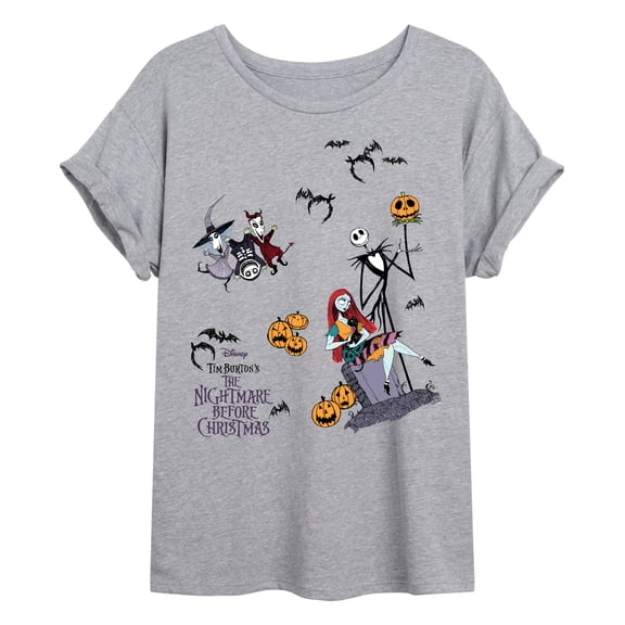 The Nightmare Before Christmas - Multi Hit Oversized Graphic T-Shirt