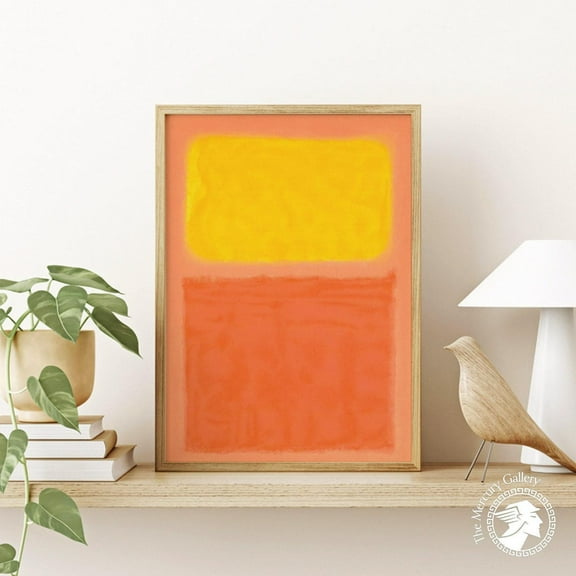 Mark Rothko Poster, Orange Retrospective Exhibition Art Print, Modern Museum Wall Decoration UNFRAMED Poster, 8x12