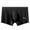 Black, variant on Mens Underwear Men's Solid Color Ice Silk Seamless One Piece Boxer Briefs