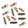 thumbnail image 1 of Matsuzay Paquete de 100 Mini Clips para fotos, pinzas para la ropa artesanales de papel de madera, decoración artística, pinzas portátiles para Artesanía Matsuzay HA012313-00, 1 of 6