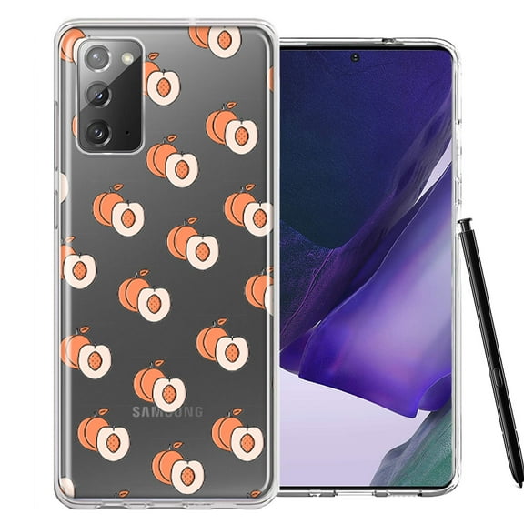 MUNDAZE For Samsung Galaxy Note 20 Polka Dot Peaches Design Double Layer Phone Case Cover