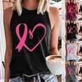 thumbnail image 5 of qucoqpe Summer Tank Tops for Women Fashion Casual Ribbon Printing Crew Neck Sleeveless T-shirts Loose Graphic Tees, 5 of 5
