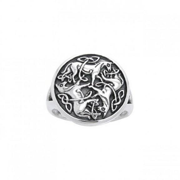 Horse Triquetra 925 Sterling Silver Ring Fine Animal Spirit Jewelry Equestrian