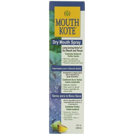 Mouth Kote Dry Mouth Spray, Oral Moisturizer with Yerba Santa 8 oz (Pack of 6)