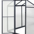 thumbnail image 5 of VEIKOUS 8' x 6' Greenhouse for Outdoor Heavy Duty Polycarbonate Garden Plants Greenhouse Kit w/ Aluminum Frame, Lockable Door and Window, Grey, 5 of 7