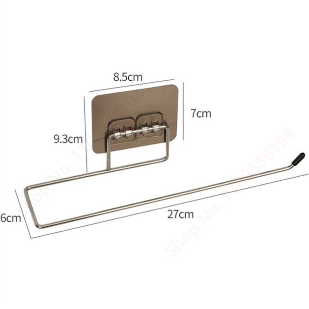 Soporte adhesivo para papel higiénico, montaje en pared para baño, cocina, soporte de almacenamiento de toallas plateado, dorado y negro, estante de pañuelos de acero inoxidable,Dispensador de rollos,