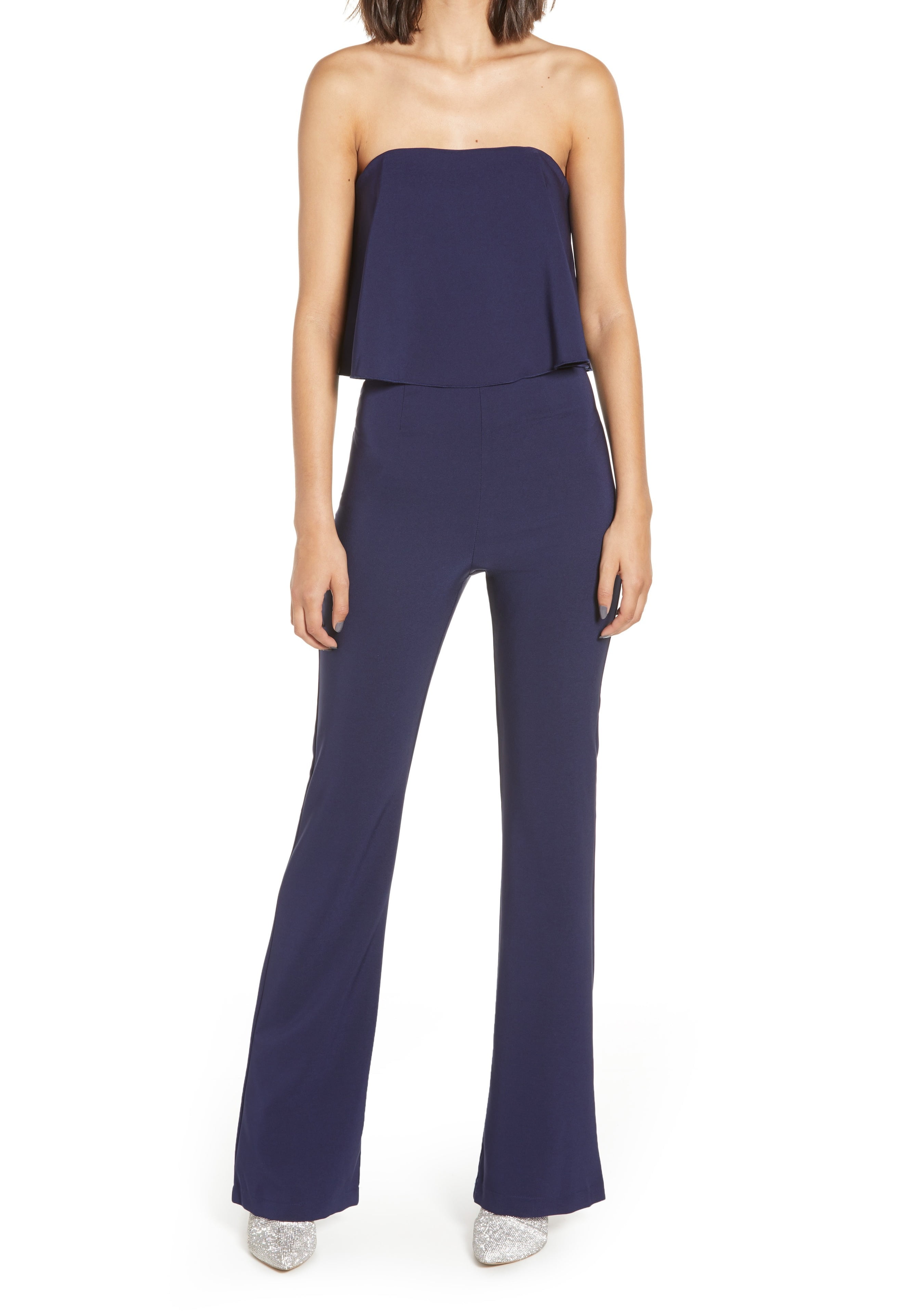 strapless popover jumpsuit