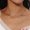 Clear, variant on Sottila Necklace | 18K Gold Titanium Chain | Five-Stone Style in Pearl, Pink, Clear, or Green 16" + 2" | RJ Designs