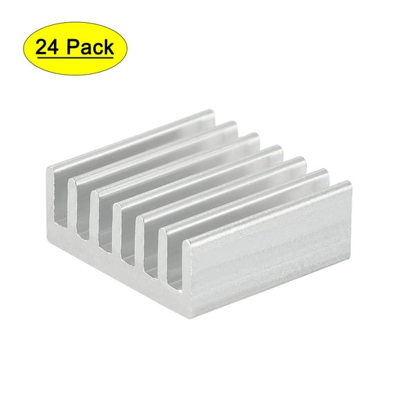14x14x6mm Aluminum Heatsink Electronics Cooler for MOS IC Chip Silver 24 Pcs