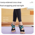 thumbnail image 1 of Zapatillas de yoga, zapatillas de pilates de suela blanda para mujer, calcetines de yoga para entrenamiento de cinco dedos, zapatillas y calcetines sin espalda para bailar, 1 of 5