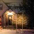 thumbnail image 2 of Lighted Birch Tree, BTMWAY 6ft Warm White Birch Tree with 96pcs Lights, Decorative White Christmas Tree Lights, Indoor Outdoor Decorative Lights for Wedding, Party, Festival, A933, 2 of 9