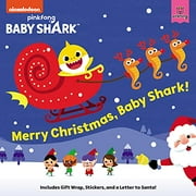 Pre-Owned Baby Shark: Merry Christmas, Baby Shark!: A Christmas Holiday Book for Kids [With Stickers and Gift Wrap and a Letter to Santa] (Paperback) 0062965875 9780062965875