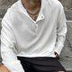 thumbnail image 3 of Camisetas unicolor de gran tamaño para hombre, jersey holgado, ropa masculina de gran tamaño, camisetas de manga larga, poliéster, elasticidad, Japón Y2k, 3 of 5