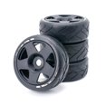 thumbnail image 3 of For Raytheon 17mm Adapter, 1/8 Rc Remote Control Flat Running Trolley Tire,black+blue, 3 of 5
