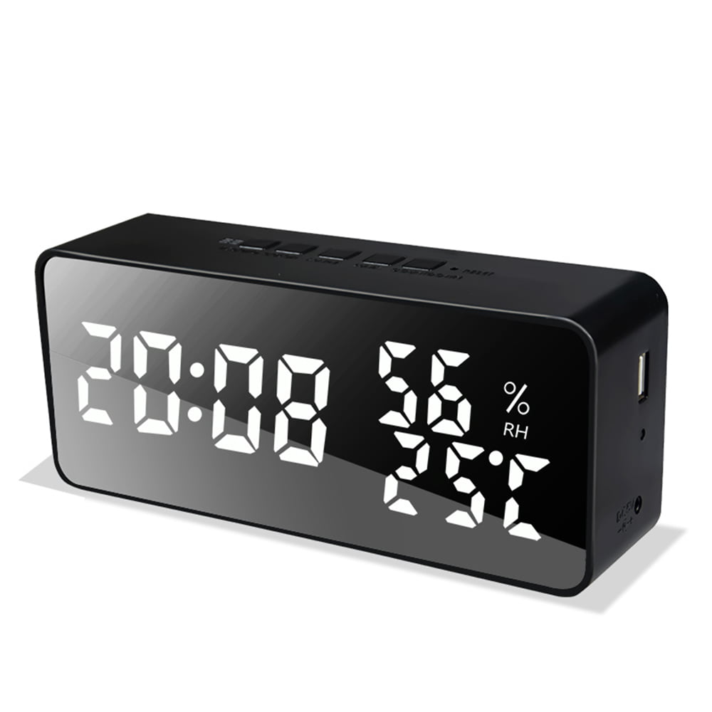 Smart APP Digital Alarm Clock with 100 Colors LED Indoor Temperature ...