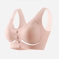 thumbnail image 5 of XFLWAM Bra for Women Button Front No Underwire Seamless Wireless Bra V Neck Full Coverage Bralettes Comfort Everyday Bra Smoothing Padded Bralette, 5 of 5