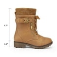 thumbnail image 4 of BURUDANI Kids Girls Fashion Winter Warm Snow Boots Mid Calf Outdoor Combat Boots CAMEL Size 1, 4 of 4