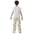 thumbnail image 5 of FORMRS Kids Pajama Pants with Pockets Size 6-8Y Boys Lounge Sleep Bottoms, Beige Leaves Plaid, 5 of 8