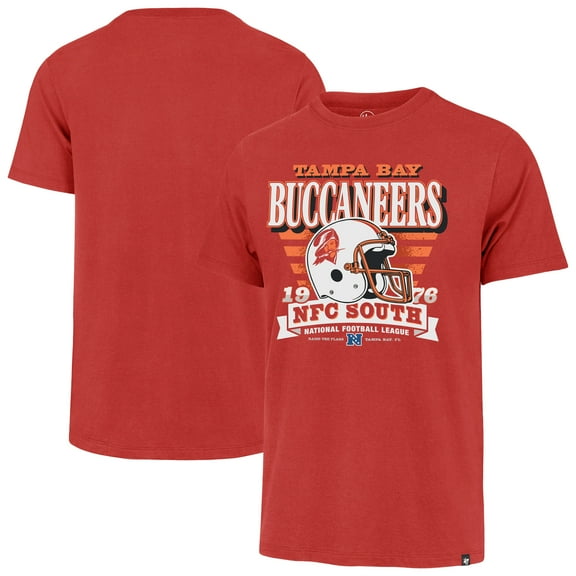 Men's '47 Red Tampa Bay Buccaneers Stripe Splash Franklin Throwback T-Shirt