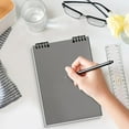 thumbnail image 3 of WFDC Top Spiral Notebook 8.3x5.6 Steno Notebook Top Spiral Notebook 60 Pages Top Bound Spiral Notebook Cover Inner Pocket,Spiral Notebook for Work Office Gift,A5 - Grid Paper - Gray, 3 of 5