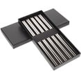 thumbnail image 4 of 5 pares de palillos de acero inoxidable antideslizantes para vajilla de metal., 4 of 6