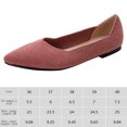 thumbnail image 2 of Mujeres Flatos de ballet Knit zapatos planos puntiagudos zapatos de vestir brillantes zapatos para caminar zapatos para la oficina de trabajo casual elegante, 2 of 6