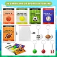 thumbnail image 2 of Tarjetas de regalo de San Valentín para niños, paquete de 30 con llaveros deportivos, 2 of 6