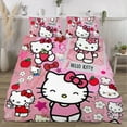 Hello Kitty 3Piece Bedding Set（1 Quilt Cover +2 Pillowcases） For Kids