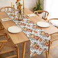 thumbnail image 3 of Thanksgiving Pumpkin Table Runner - 60 Inch Long, Kitchen Dining Table Runner Dresser Scarves, Orange Autumn Leaf Pink Floral Farmhouse Decor for Coffee Tables Wedding Party Banquet, 3 of 8