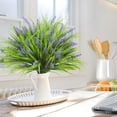 thumbnail image 6 of Zukuco 8 Bundles Artificial Plants Outdoor Faux Lavender Flowers Fake Monkey Grass UV Resistant Plastic Greenery Plants for Garden Home Porch Window Patio Hanging Planter Indoor Decor (Purple), 6 of 7