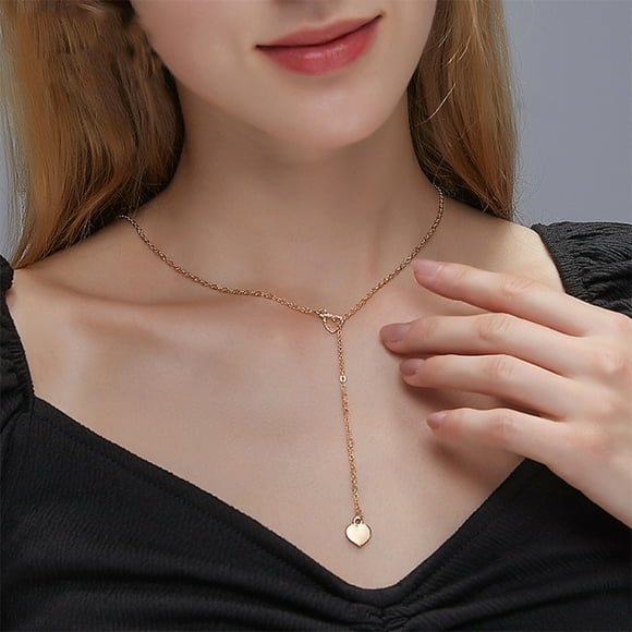 RKSTN Necklaces for Women Sexy Gold Necklace Double Pendant ExquisiteY-Shaped Necklace Jewelry Gifts Necklace