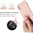 thumbnail image 2 of iPhone XS Case, Phone Case iPhone X/10, Slim Silicone Soft Rubber Shockproof Protective 360° Ring Holder Kickstand Drop Protection Bumper Cute Girl Women Boys iPhone X/Xs/10 Cover, Light Pink, 2 of 14