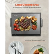 KFFKFF Carbon Steel Griddle, 22x16 inches Rectangular Flat Top Plate Grills, Suitable for BBQ Grill, Teppanyaki, Compact and Transportable, Ideal for Outdoor Gatherings and Camping, Black