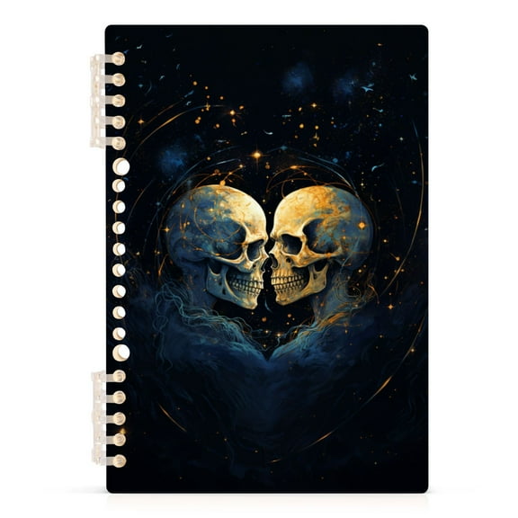 Two Human Skeleton Spiral Journal Notebook College Ruled Notebook 8.3" x 5.7" A5 Lined Thick Paper Page