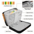 thumbnail image 4 of Haosy Accordion File Organizer Zipper Binder 500 Sheet 6-Tab Expanding File Folder Multi-Pocket 1.2 Inch 3 Ring Orange Halloween Pumpkin Face, 4 of 7