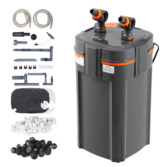 VEVOR Filtre d'Aquarium 317 GPH, Filtre en Cartouche à 4 Étapes 100 Gallons, Filtre d'Aquarium Interne Ultra Silencieux avec Protection UV, Filtre Submersible à Puissance avec Fonctions Multiples pour Aquariums