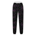 thumbnail image 5 of Teissuly Nouvelle Arrivée Pantalon de Survêtement pour Femmes Mode Halloween Toile d'Araignée Imprimée Taille Élastique Cordon de Serrage Bas Resserré Pantalon Décontracté à la Cheville avec Poches, Taille P-2TG, 5 of 5