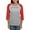 Heather/Red, variant on CafePress - Delta Sigma Phi Color Logo Long Sleeve T Shirt - Womens Baseball Tee