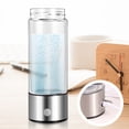 thumbnail image 4 of Portable Hydrogen Water Bottle, 420ML USB Rechargeable Hydrogen Water Generator, Glass Hydrogen Rich Water Cup for Active Lifestyle, 4 of 8