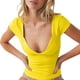 thumbnail image 2 of Camiseta con cuello en V profundo, manga corta, camiseta de manga corta con escote en V profundo, camiseta de manga corta con cuello en V profundo diseñada para durar, 2 of 8
