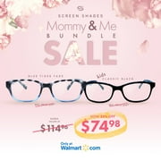 Screen Shades Mother's Day Bundle - Blue Light Blocking Computer Glasses - SS201 Grey/Blue & SS502 Black - UV Protection - Relieve Eye Strain and Prevent Headaches From Device Use and Gaming