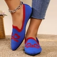 thumbnail image 3 of Xfvqtps Womens Breathable Mesh Flat Shoes Lightweight Casual Slip on Sneakers with Round Toe Non Slip Comfortable Walking Shoes for Women Blue, 3 of 9