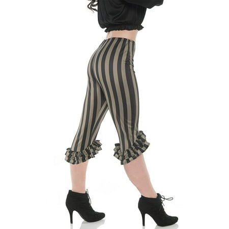 Boys Buccaneer Bones Pirate - Ruffle Womens Adult Green Black Pirate Buccaneer Costume Leggings