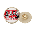 thumbnail image 1 of Broche de oro metálico circular Soldado mujer libro rojo de patriotismo Unbranded, 1 of 3