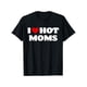thumbnail image 1 of 100% Cotton i Love Hot Moms Tshirt Red Heart Hot Mother Tee Shirts T-Shirt, 1 of 6