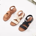 thumbnail image 6 of Ataiwee Women's Flat Slide Sandals - Fashionable Elastic Ankle Strap Comfortable Flat Summer Sandals., 6 of 7