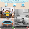 thumbnail image 4 of WOWLAND 3FT Toddler Trampoline with Handlebar for Age 1-6, Max Load 220LBS 36'' Indoor Mini Trampoline for Kids, Small Trampoline for Toddlers, Noise Free, Quick Assembly, 4 of 7