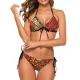 thumbnail image 1 of Sexy African Ethnic Bikinis Set Patchwork Print Bikini Swimsuit Push Up High Cut Swimwear Ladies Two Piece Set Design Swimsuits, 1 of 5