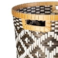 thumbnail image 2 of East at Main Nefertiti Set of 4 White and Black Woven Nesting Storage Baskets with Handles, 2 of 5